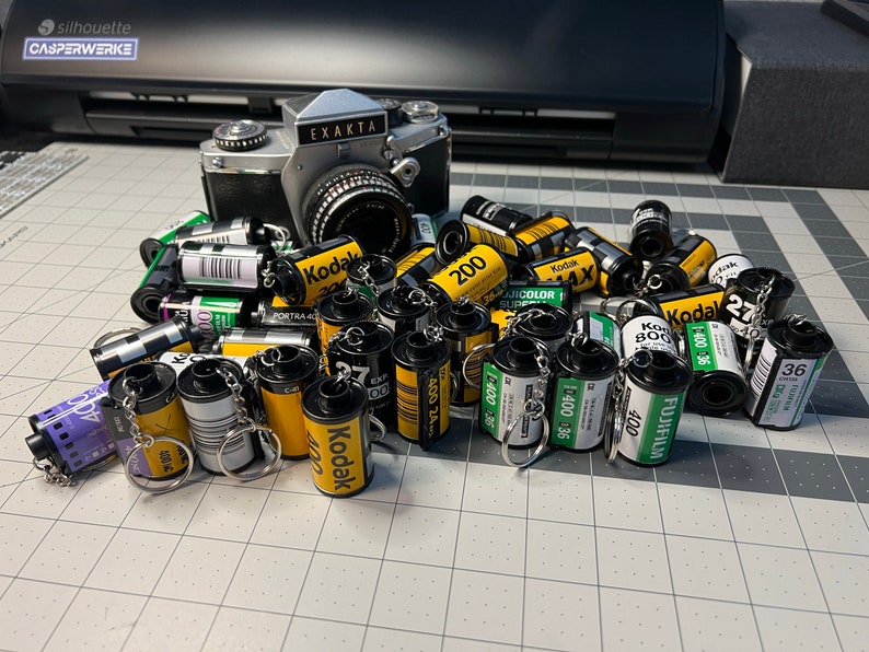 35mm Film Roll Keychain for Made from real used 35mm film rolls